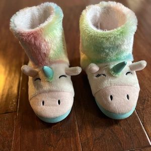 Totes Unicorn Slipper Boots Tie Die 13-1